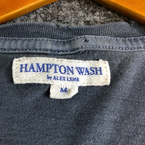 Alex Lehr Tshirt Mens Medium Blue Short Sleeve Cotton Hampton Wash Comfort - Picture 2 of 10
